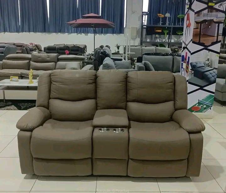 Leather sofa seats