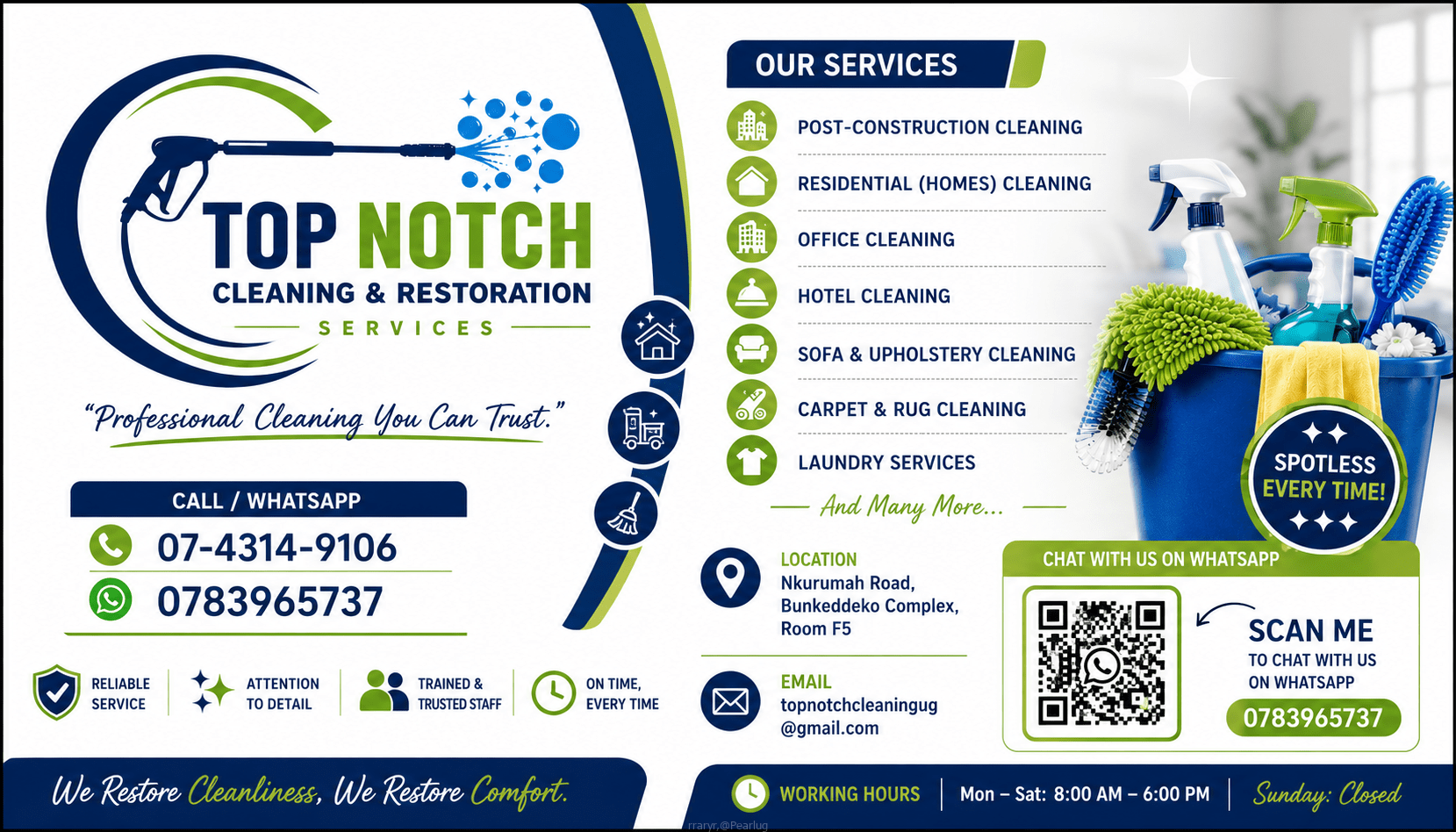 Top notch cleaning &restoration services