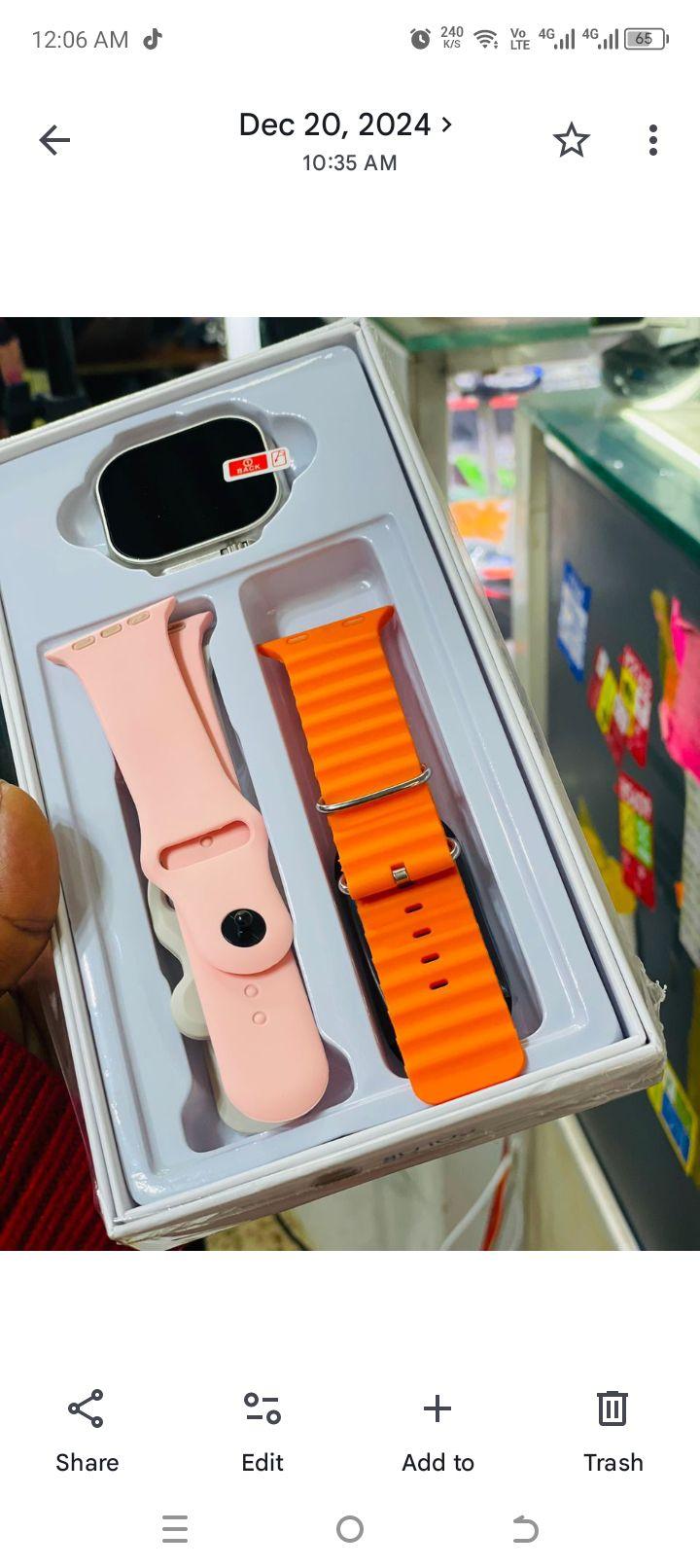 Smart watch with a line
