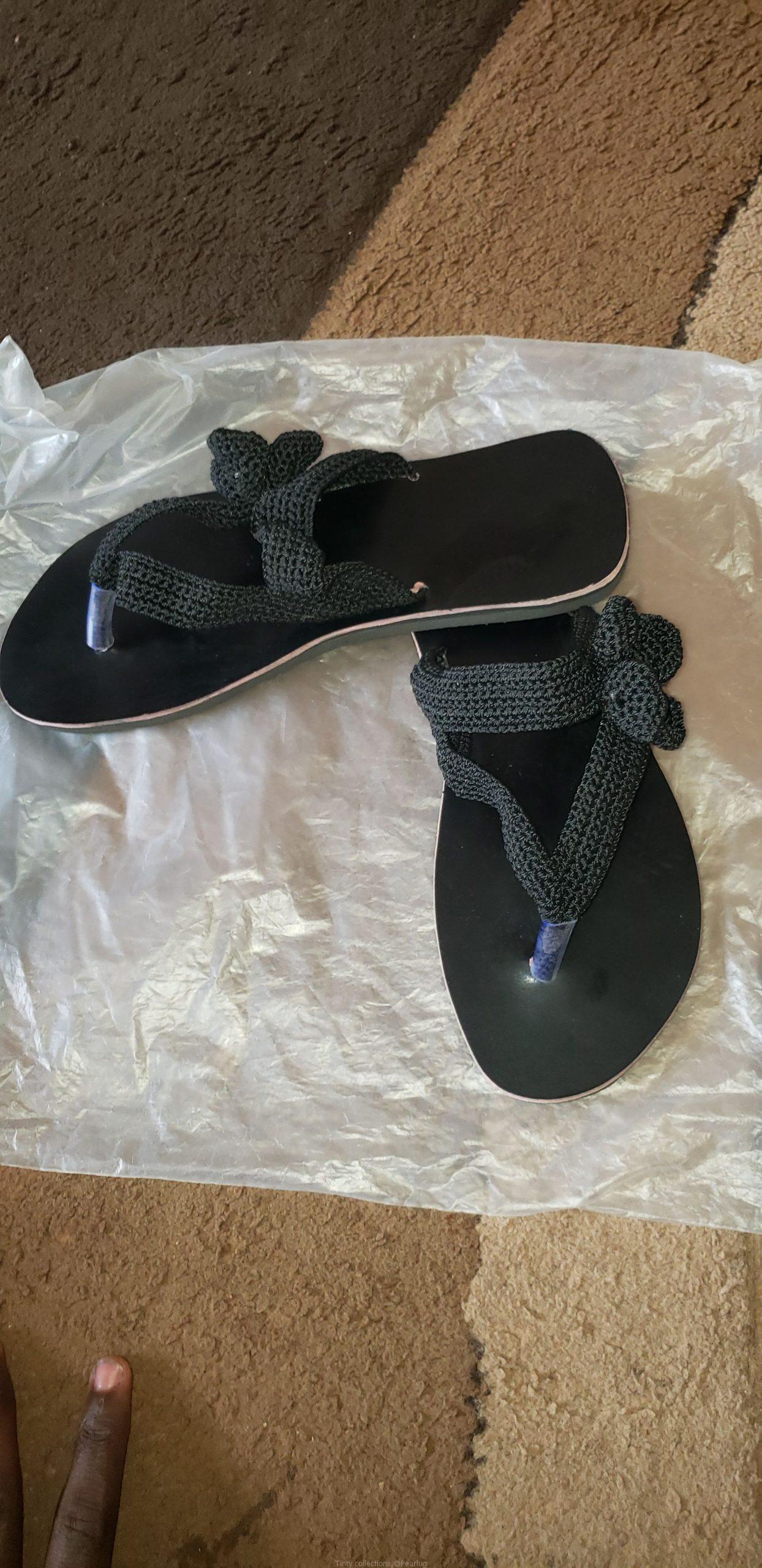 Crochet craft sandals