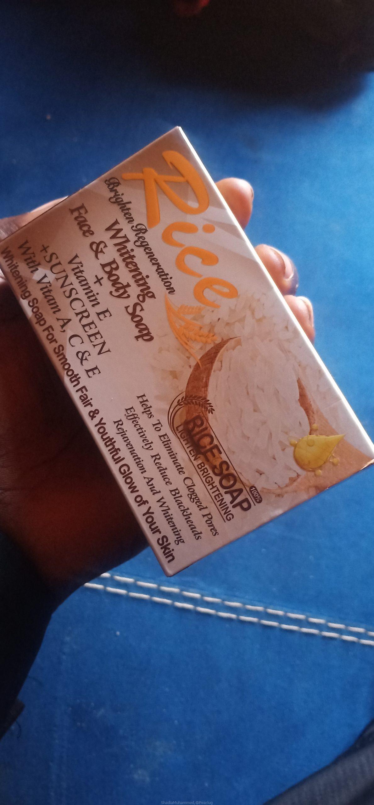 Rice brightening soap