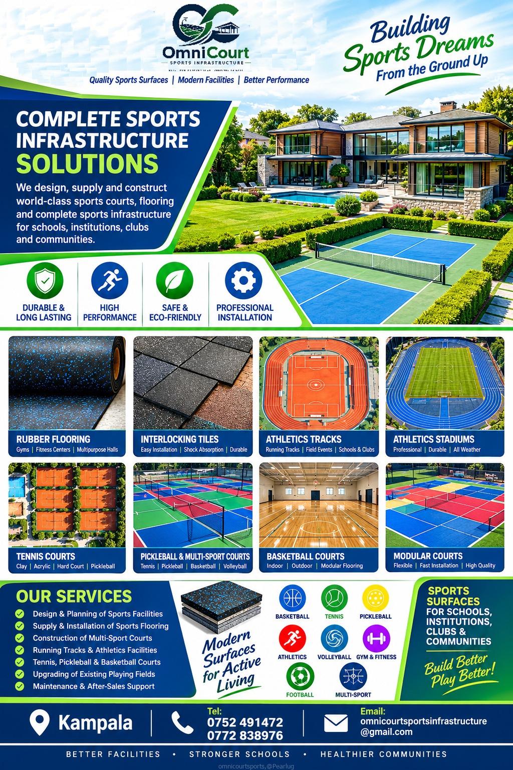 All sports surfacing floors and infrastructure