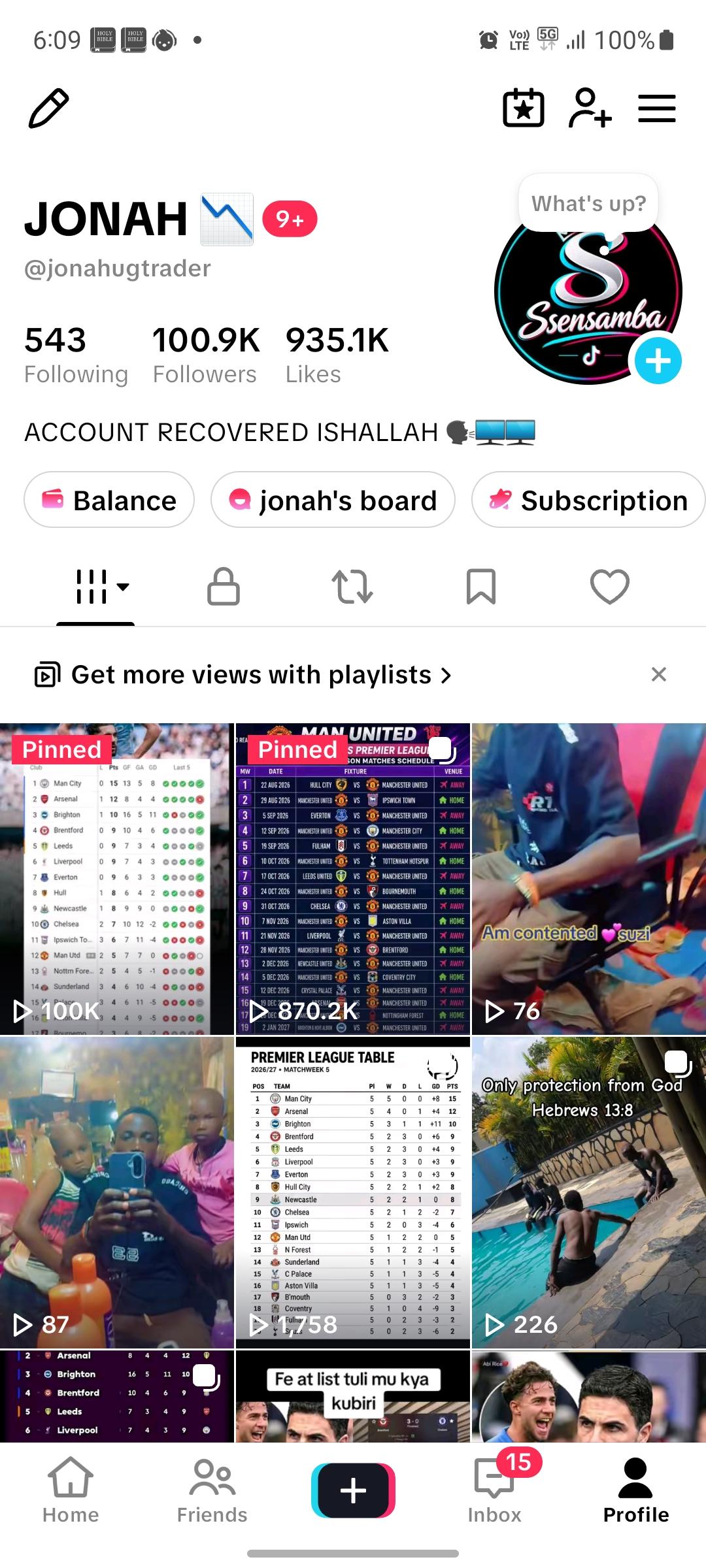 Tiktok account