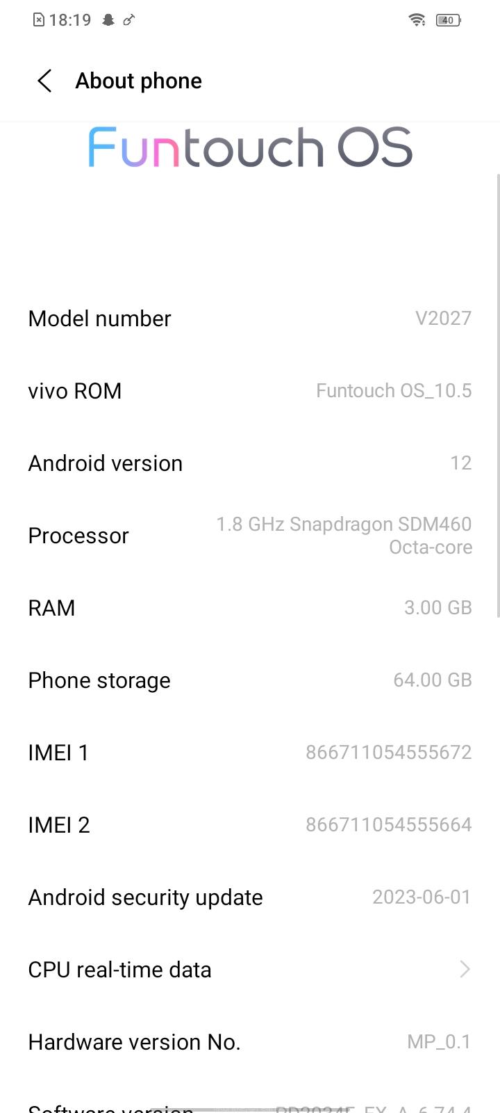 Selling Vivo 2027