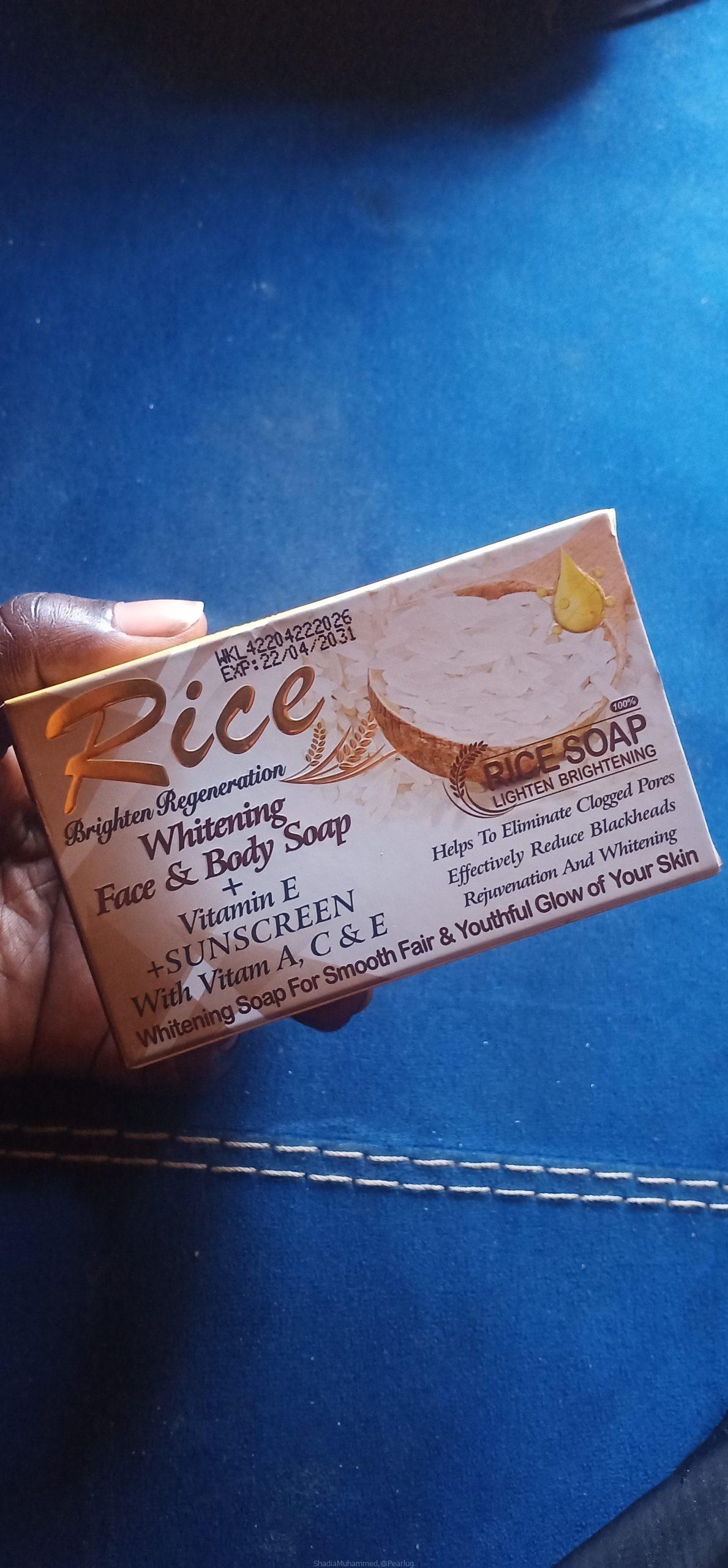 Rice brightening soap