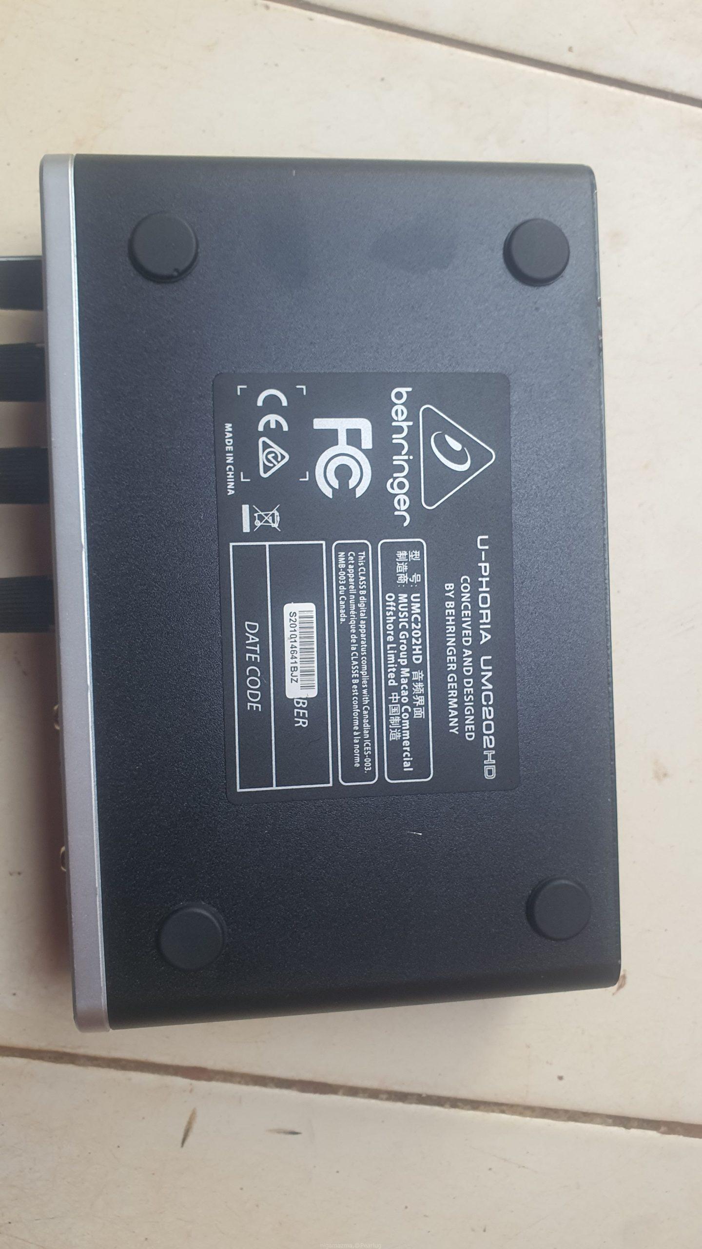 SoundCard/Audio Interface (Beringer UMC202HD)