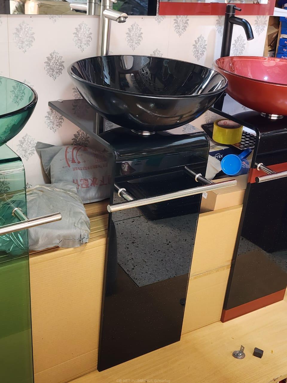 glass hand wash basin