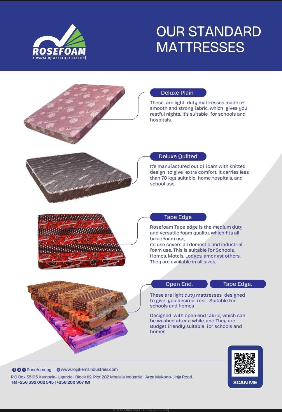 ROSEFOAM MATTRESSES