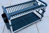 2 Tier dish rack – plastic plate rack