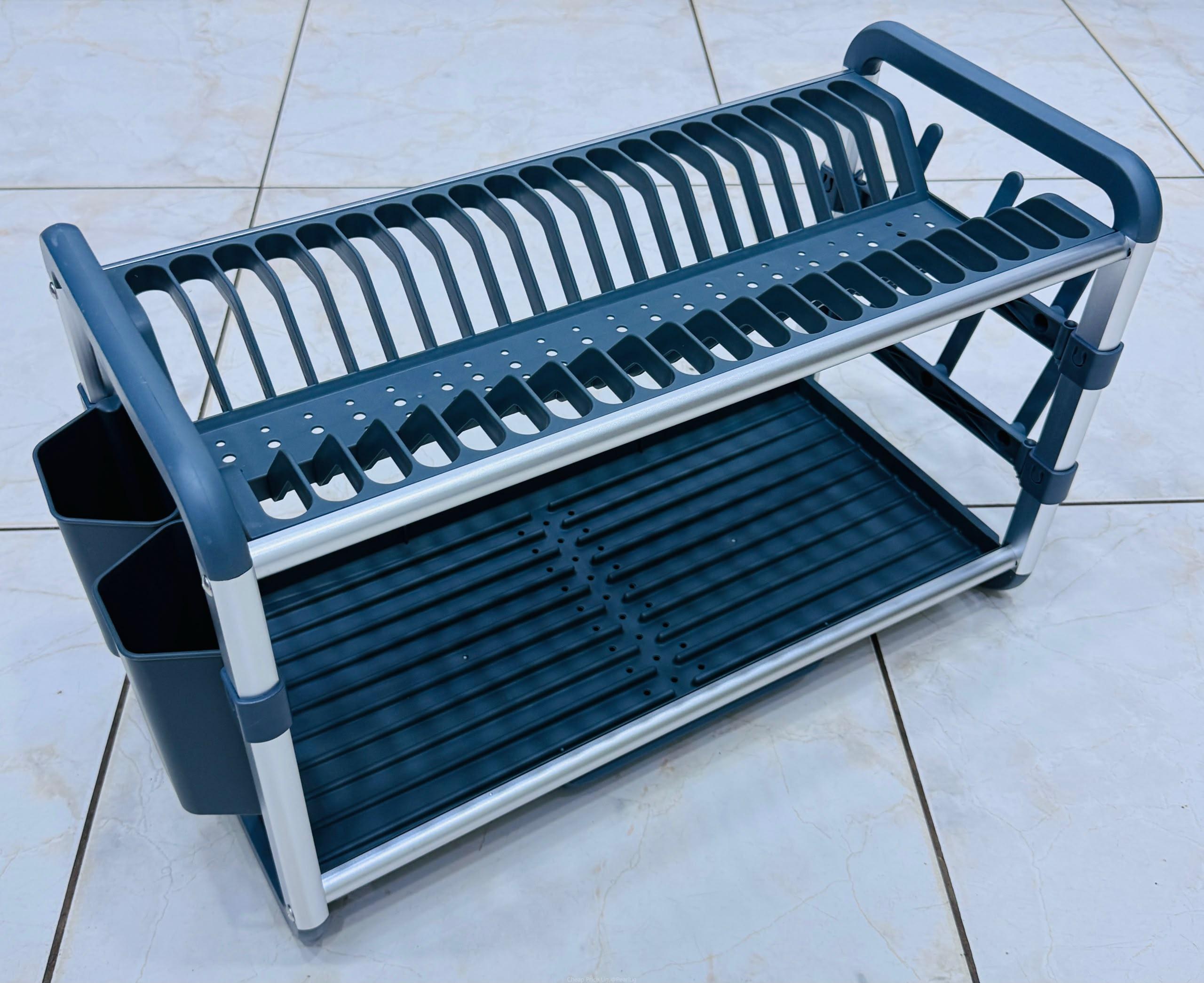2 Tier dish rack – plastic plate rack