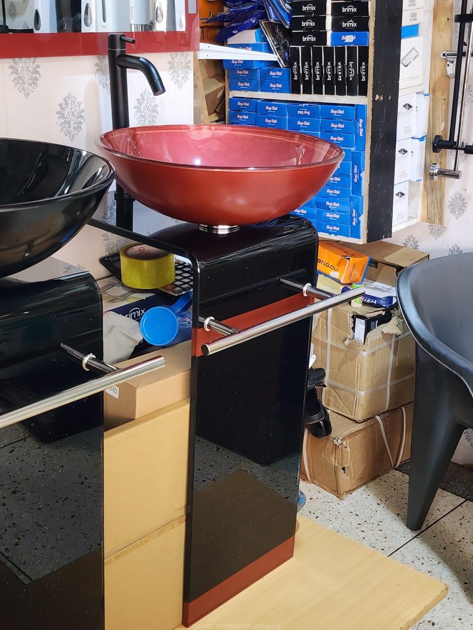 glass hand wash basin